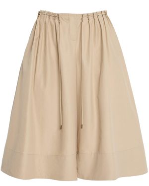 Brandon Maxwell The Sutton Elongated Shorts With Pintuck Detailing - Natural
