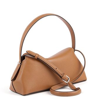 TOTEME T-Lock Leather Shoulder Bag - Natural