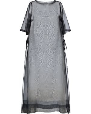 Kamperett Exclusive Thea Organza Midi Sheath Dress - Gray