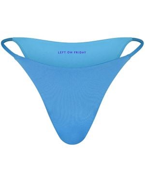 Left On Friday Skinny Dip Bikini Bottom - Blue