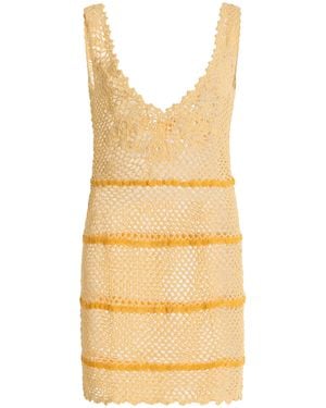 Akoia Swim Exclusive Nata Crocheted Cotton Mini Dress - Yellow