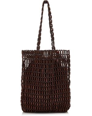 Marlies Grace Exclusive La Isla Rita Beaded Tote Bag - Brown