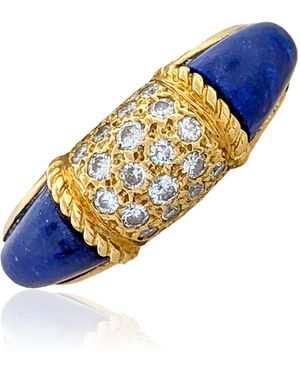 Simon Teakle Van Cleef & Arpels "Philippine" 18K Lapis Ring - Blue