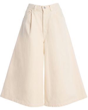 Agolde 80's Denim Gaucho Shorts - Natural