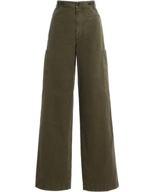 JW Anderson Cotton Cargo Trousers - Green