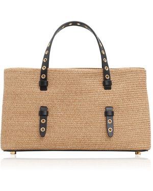 Alaïa La Mina E/W 25 Straw Bag - Natural