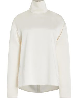 16Arlington Olall Satin Top - White