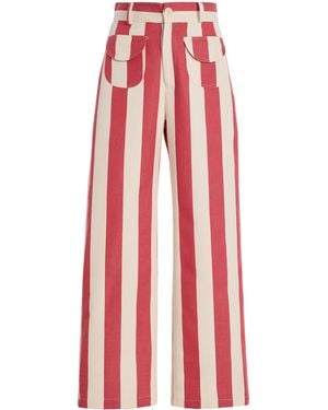 La Veste Parasol Cotton Trousers - Red