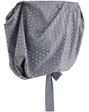 Maticevski Malia Studded Cotton Top - Grey