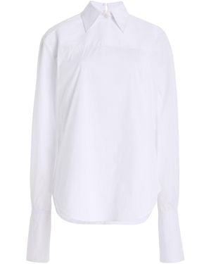 Brandon Maxwell The Keller Button-Down Cotton Shirt - White