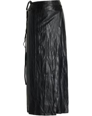 The Row Bert Leather Skirt - Black