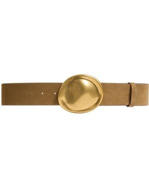 KHAITE Keefe Suede Belt - Brown