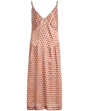 Dries Van Noten Daliya Polka-Dot Silk-Satin Midi Dress - White