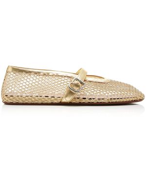Alaïa Mesh Ballet Flats - Metallic