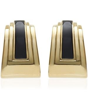 Mega Exclusive Sunset Strip Enamelled 14K Vermeil Earrings - Metallic