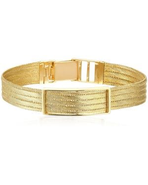 Her Story Large Buckle 14K Bracelet - Metallic