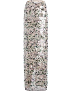 Paris Georgia Basics Mermaid Sequined Maxi Skirt - White