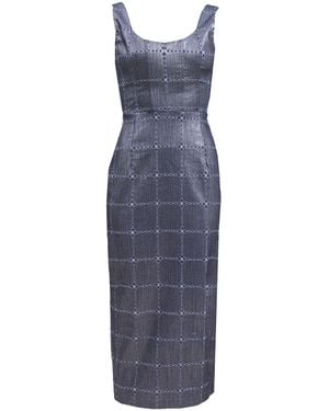 Francesca Miranda Sylvie Cotton Midi Dress - Blue
