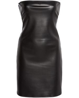 Courreges Cut-Out Faux-Leather Lingerie Dress - Black