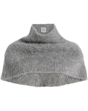 TOTEME Funnel Alpaca-Blend Neck Warmer - Grey