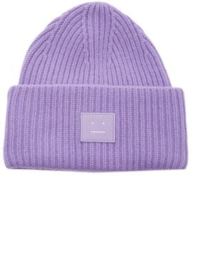 Acne Studios Face-patch Beanie lavender Purple