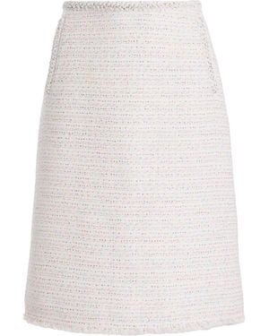 Giambattista Valli Tweed Sorbet Mini Skirt - White