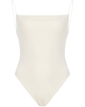 Ziah Fine Strap One-piece Swimsuit - White