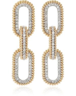 Harakh Sunlight 18k Yellow Gold Diamond Earrings - White