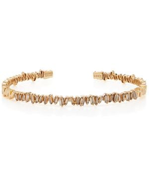 Suzanne Kalan Classic 18K Rose Diamond Bangle - Metallic