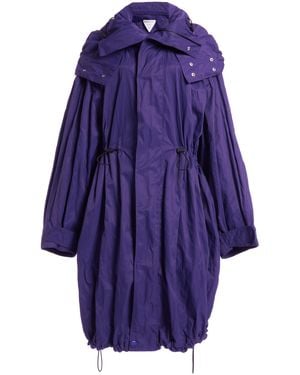 Bottega Veneta Resinated Metal Twill Parka - Blue