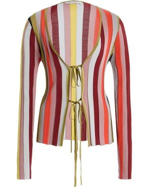 Third Form Exclusive Rythym Striped Knit Top - Red
