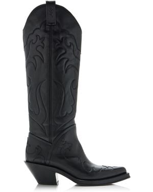 Gabriela Hearst Capitana Leather Western Boots - Black