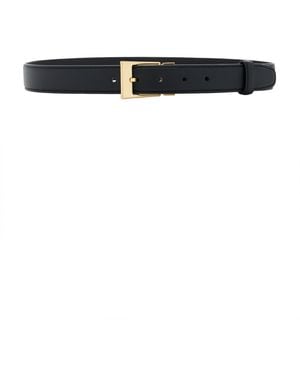 The Row Jewel Leather Belt - Black