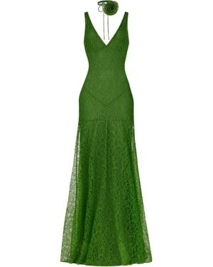 De La Vali Persephone Lace Gown - Green