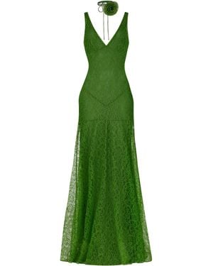 De La Vali Persephone Lace Gown - Green