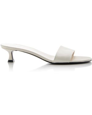 The Row Satin Sandals - White