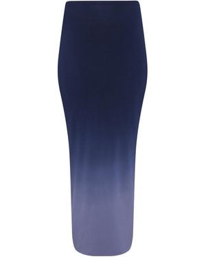 Alaïa Ombre Jersey Maxi Skirt - Blue