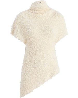 KHAITE Rhodes Knit Bouclé Top - White