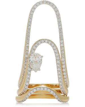 Marie Mas N°29 18k Yellow Gold Diamond Ring - White