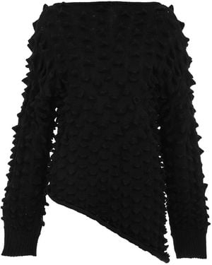 MAZ Manuela Álvarez Knitted Spikes Jumper - Black