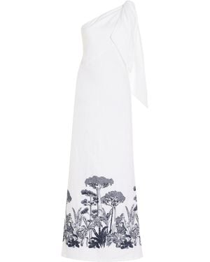 ANDRES OTALORA Exclusive Costa Sur Linen Dress - White