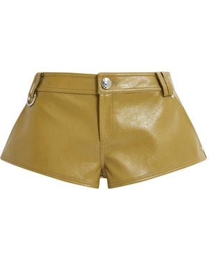 Aje. Tommi Faux Leather Shorts - Natural