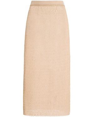 Maison Margiela Knit Midi Skirt - Natural