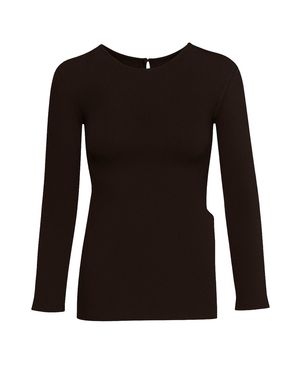 Pepa Pombo Bora Side-Slit Top - Black