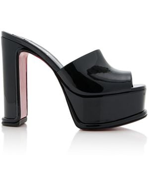 Christian Louboutin Amali 130mm Patent Leather Mules - Black