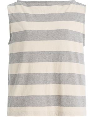 DONNI. The Jersey Striped Cotton Tank Top - White