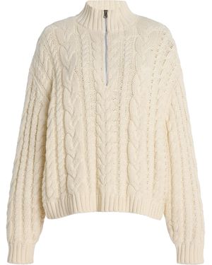 Jenni Kayne Cable-Knit Cotton Jumper - Natural