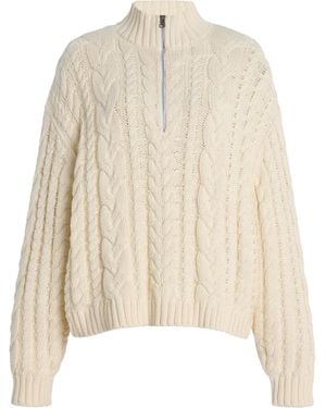 Jenni Kayne Cable-Knit Cotton Jumper - Natural