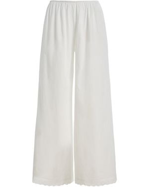 ELCE Exclusive Lilya Cotton Trousers - White