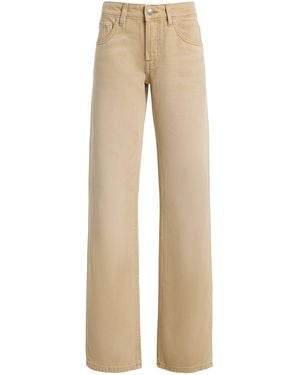EB DENIM Ariel Wedgie Rigid Mid-Rise Straight-Leg Jeans - Natural